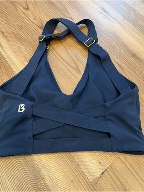 BuffBunny Candy Wrap Sports Bra/Navy/Size S